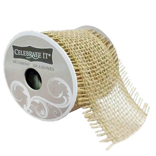 2.5" Burlap Frayed Ribbon by Celebrate It® Occasions™